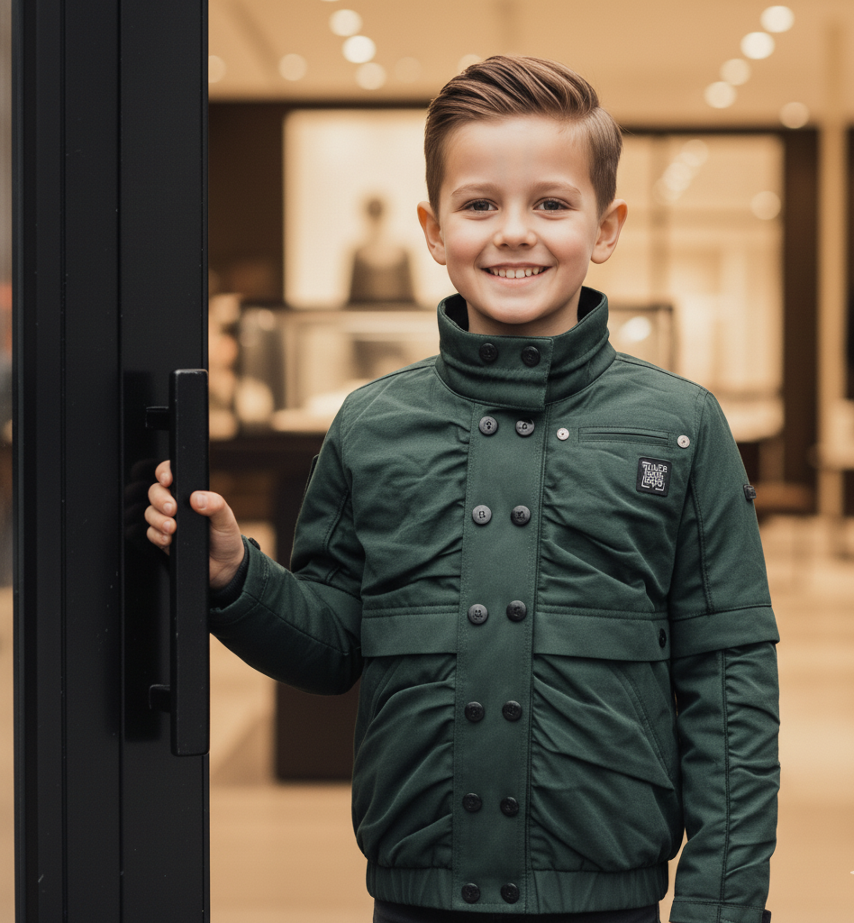 Garçons Léger Veste rembourrée Enfants Coat de printemps à capuche 3-7Y