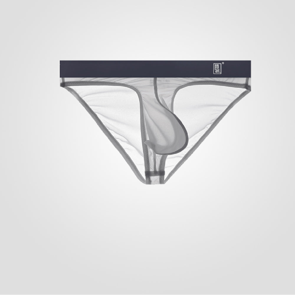 Sous-vêtements pour hommes Slips transparent en soie de glace Sexy Full transparent Trendy Personnalité masculine