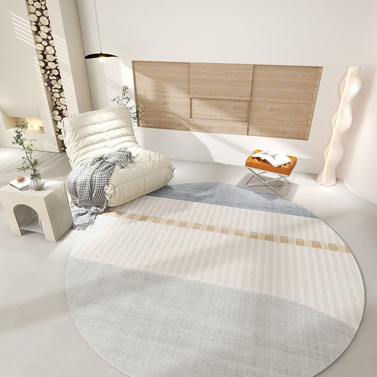 Rond Cashmere look rug pour la chambre à coucher à la maison