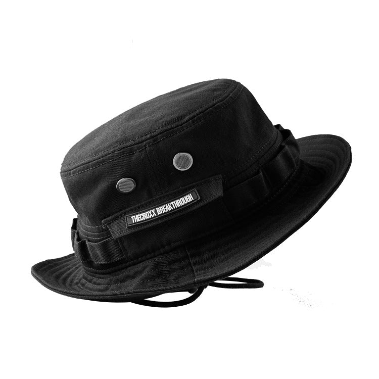 Chapeau Fonctionnel Extérieur Homme écran solaire Casual Hong Kong Style Amei Khaki