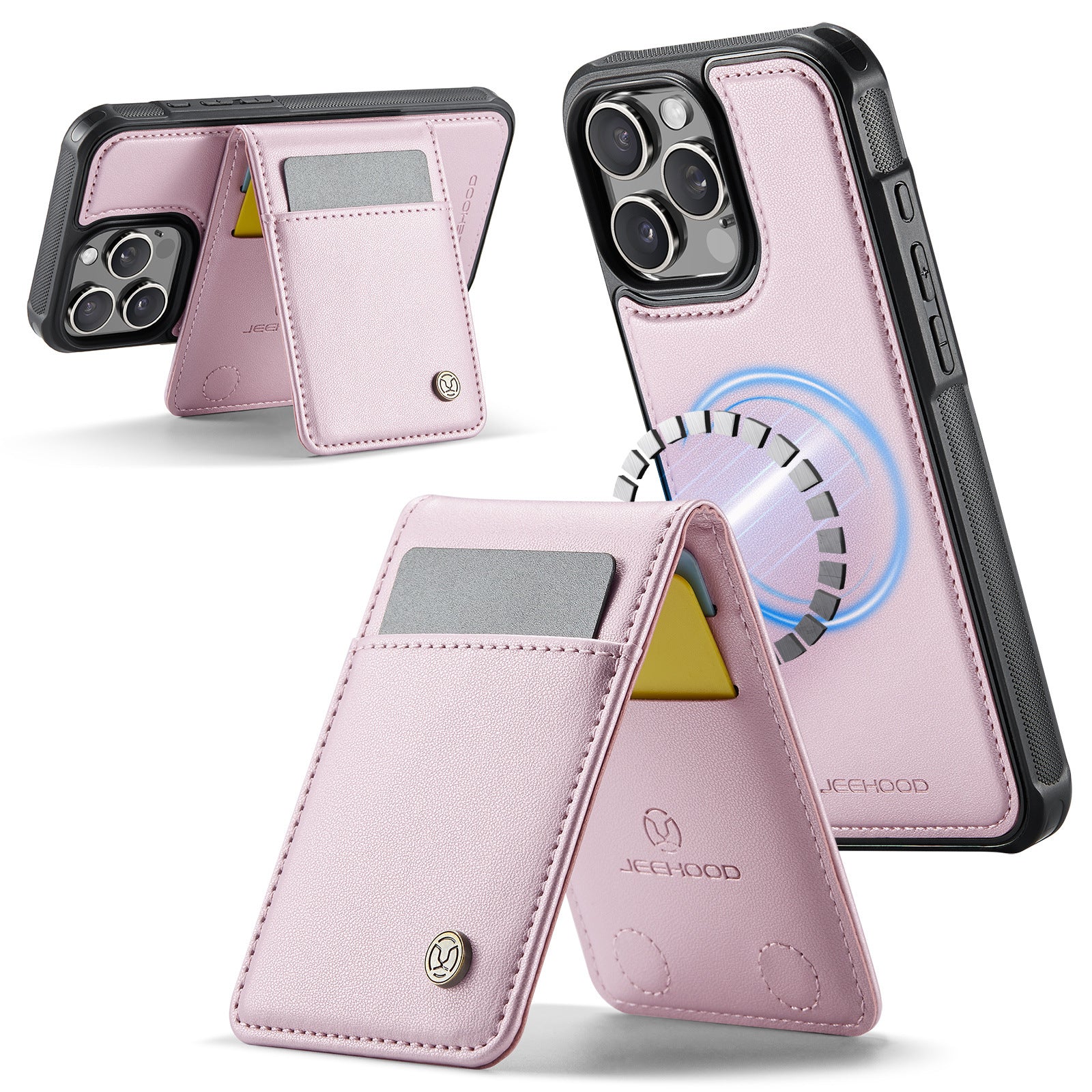 Boîtier de téléphone amovible magnétique sans fil avec support de carte antivol