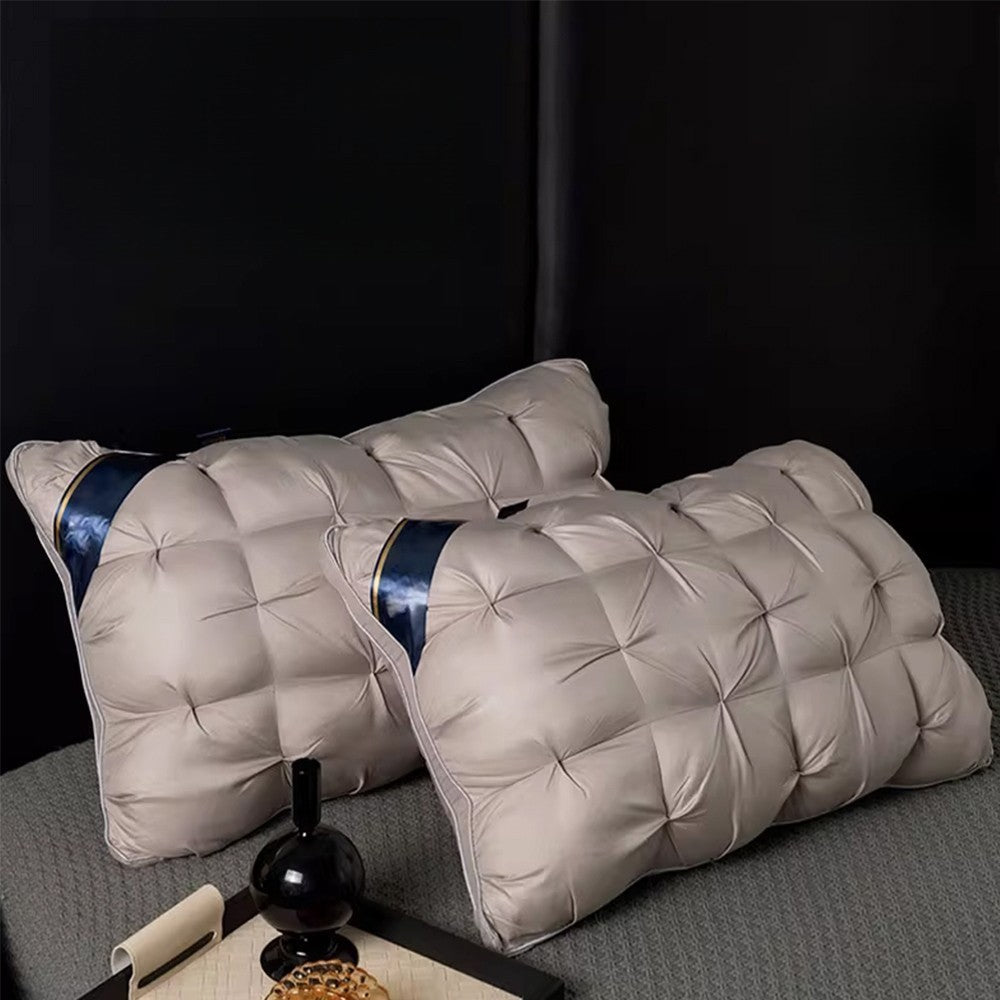2Pcs Firm Support Quilted Pillow Extra Filled Hotel Quality Pillow Pair