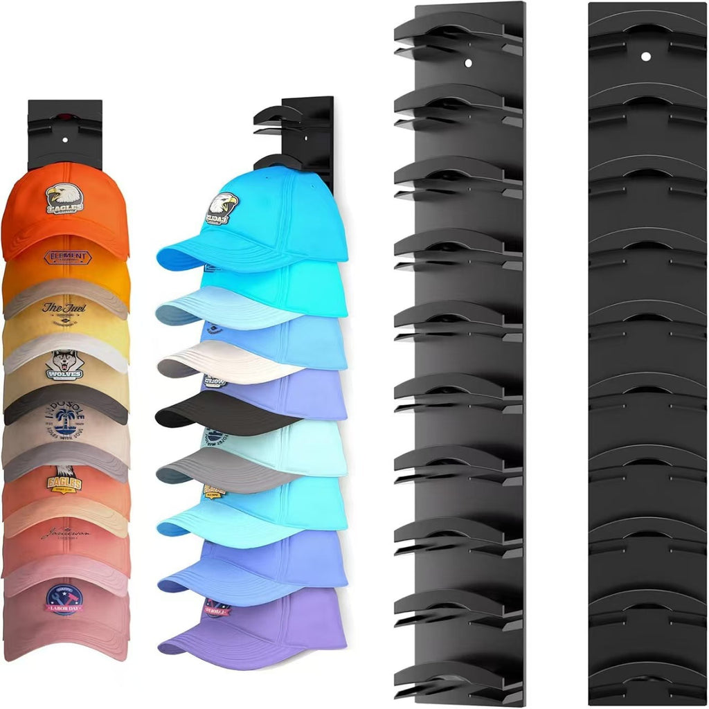 Baseball Cap Rangement Rack mural sans punch