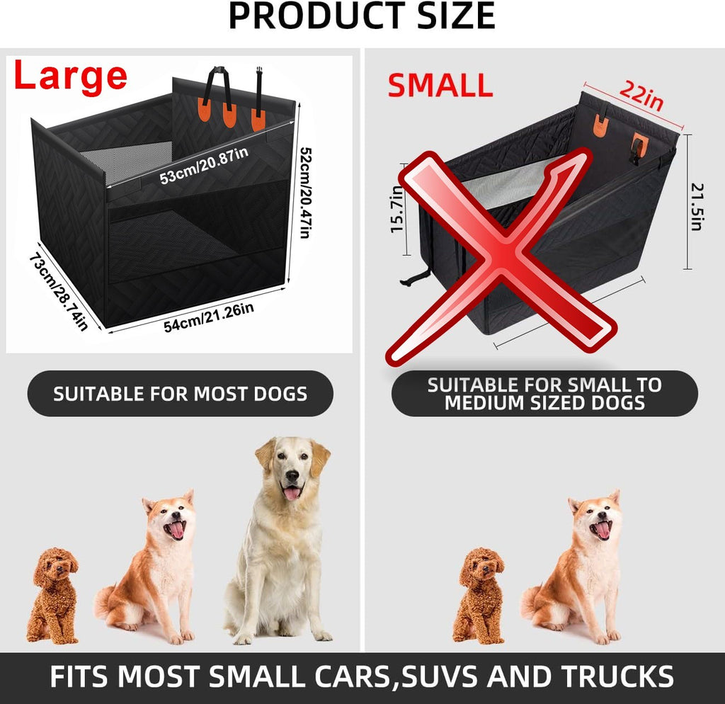 Siège de voiture de chat de chien de fond dur pour booster de gros et moyen animaux de compagnie