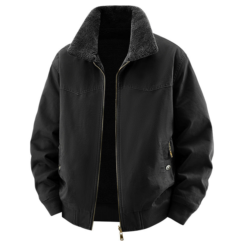 Veste chauffante à double face de style épais et souple pour hommes