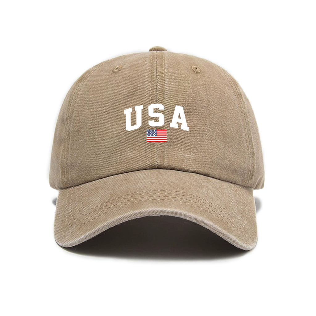Imprimé lettre Lavé et décontraction Soft-crown Vintage Casquette de baseball