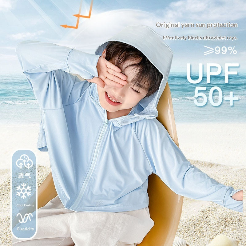 Ice-silk Respirant Enfants Vêtements protecteurs du soleil
