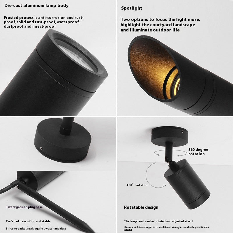Lampe de jardin en aluminium d'extérieur