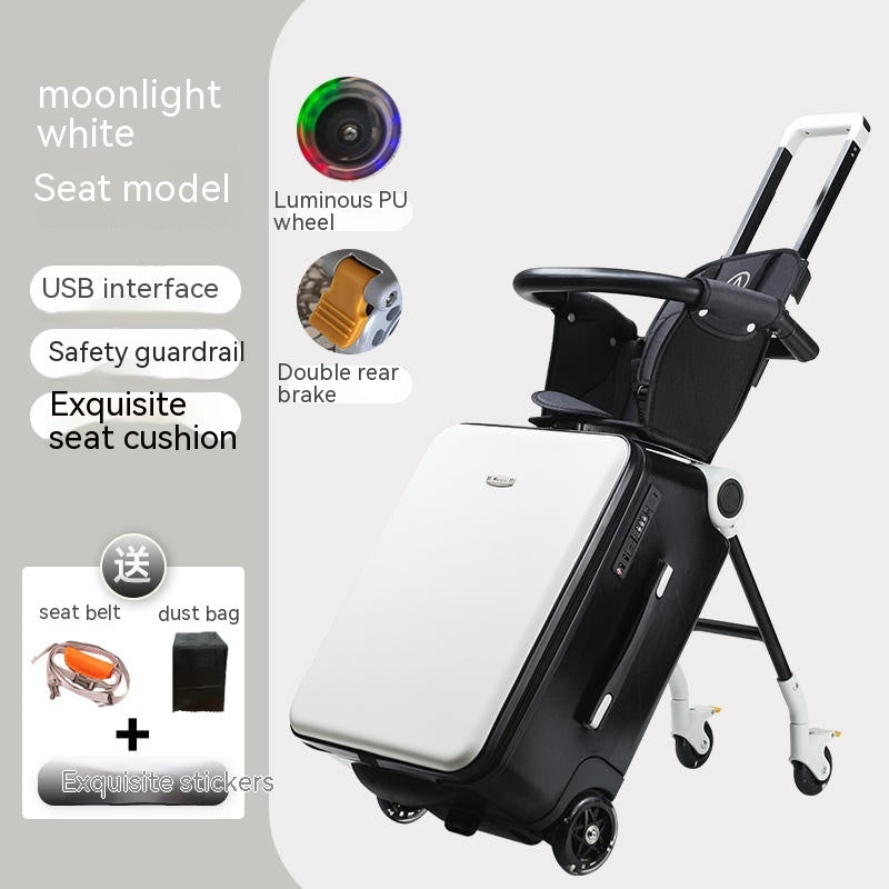 Les enfants peuvent s'asseoir et rouler Trolley Case multifonctionnel