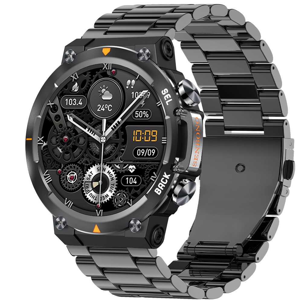 MAX18 Hommes Smartwatch AMOLED1.43inch Grand écran BT Appels Contrôle de Gesture AI Voix Sports Sm