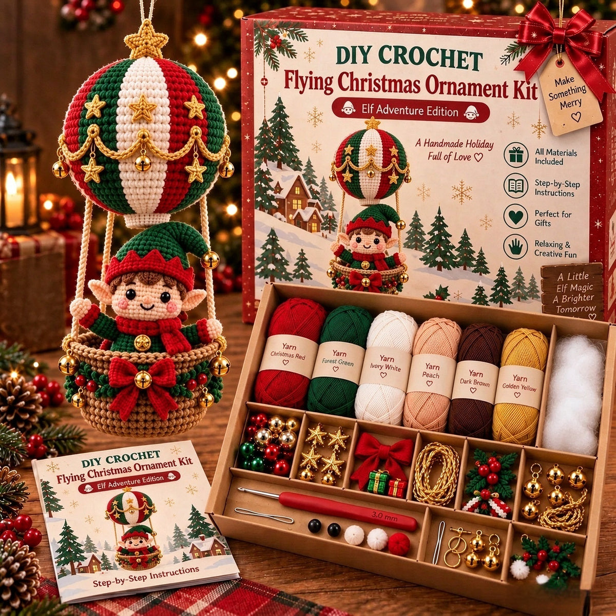 European and American Flying Christmas bricolage Crochet Kit