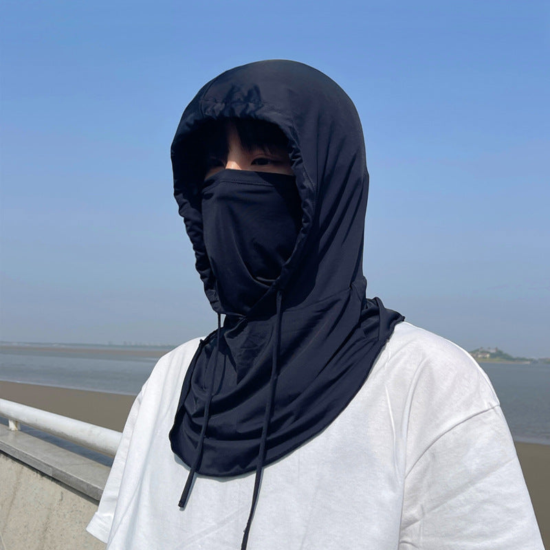 Masque du soleil Écharpe respirante en soie de glace pleine face pour hommes