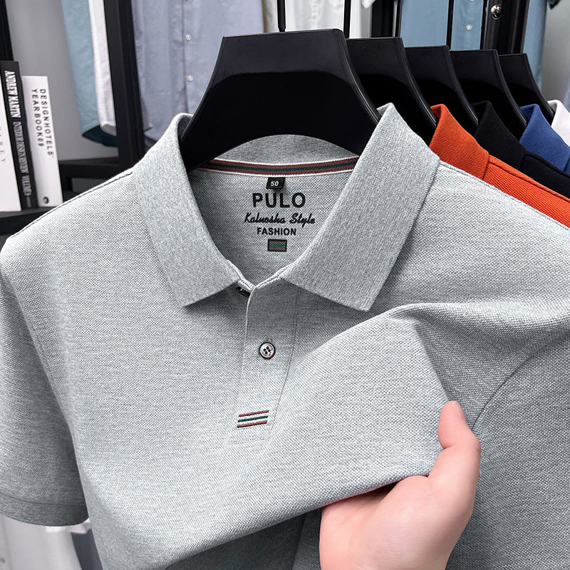 T-shirt manches courtes Lapel d'été Hommes Polo polyvalente