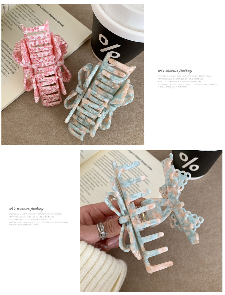 Acétate Dentelle Bow Barrettes Sweet Temperament Girl