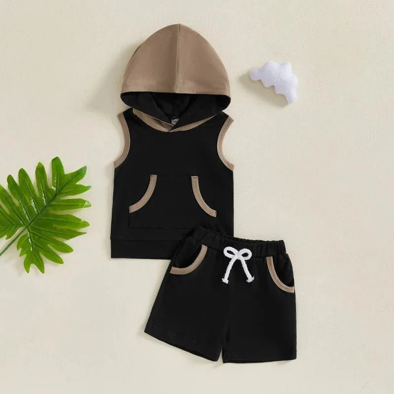 Filles Coupe ronde et ensemble de shorts