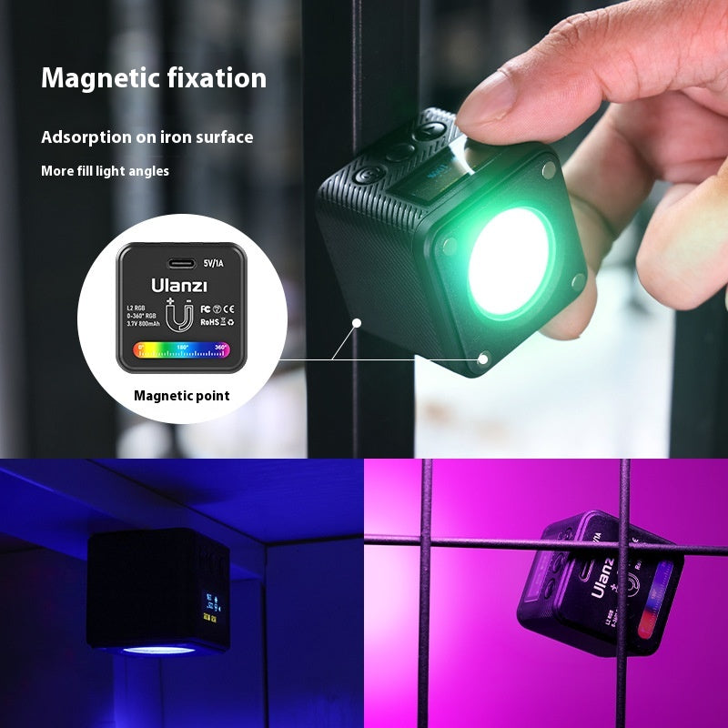 Full Color Mini Lithium Magnétique Caméra Lumière de remplissage