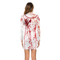 European And American Halloween Infirmière Zombie ronde Col mince manches longues robe
