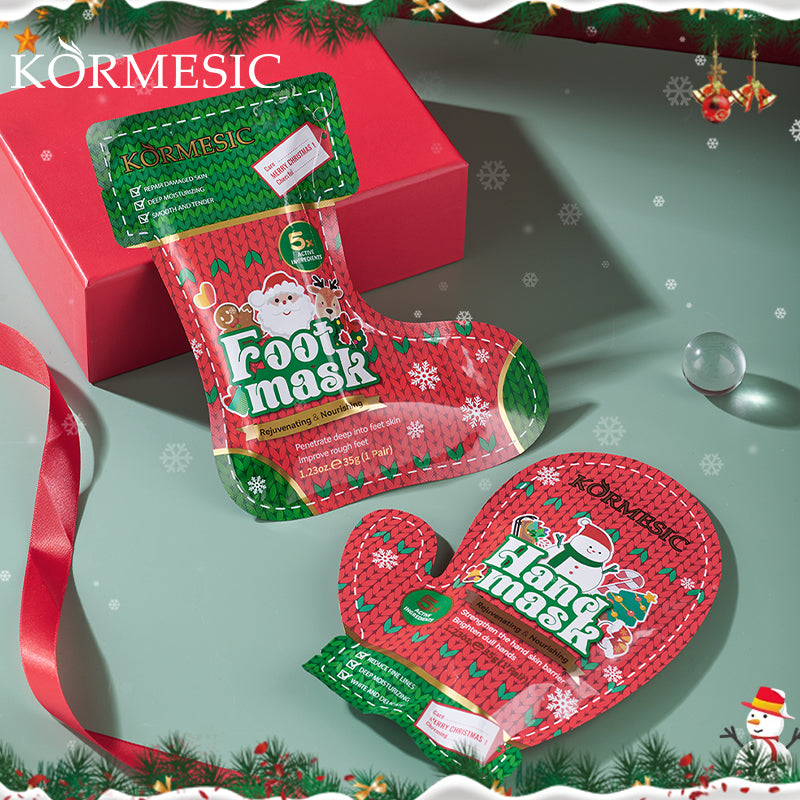 Masque de pied nourissant pour la peau KORMESIC Main de Noël et masque de pied GB 35g