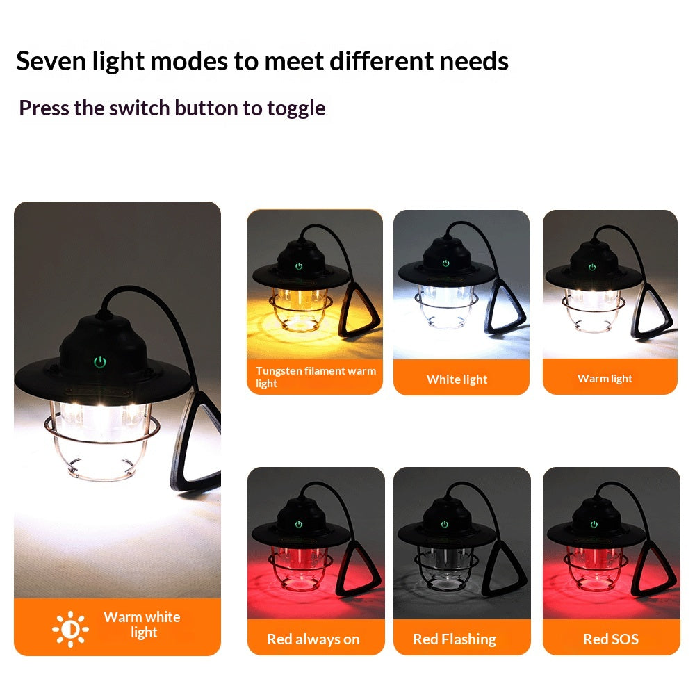 Éclairage extérieur Lampe de camping LED rechargeable par USB
