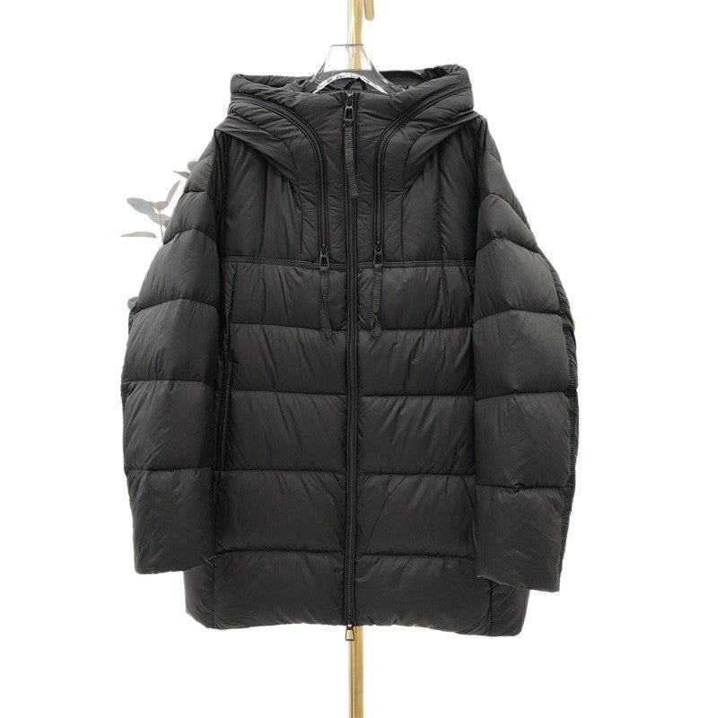 Mi-longueur Mode Loose-fitting Down Jacket avec Hood