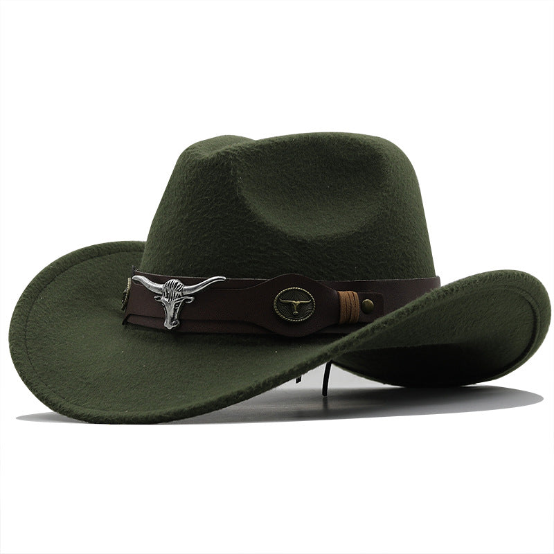 Chapeau de la mode Woolen Western Denim Top