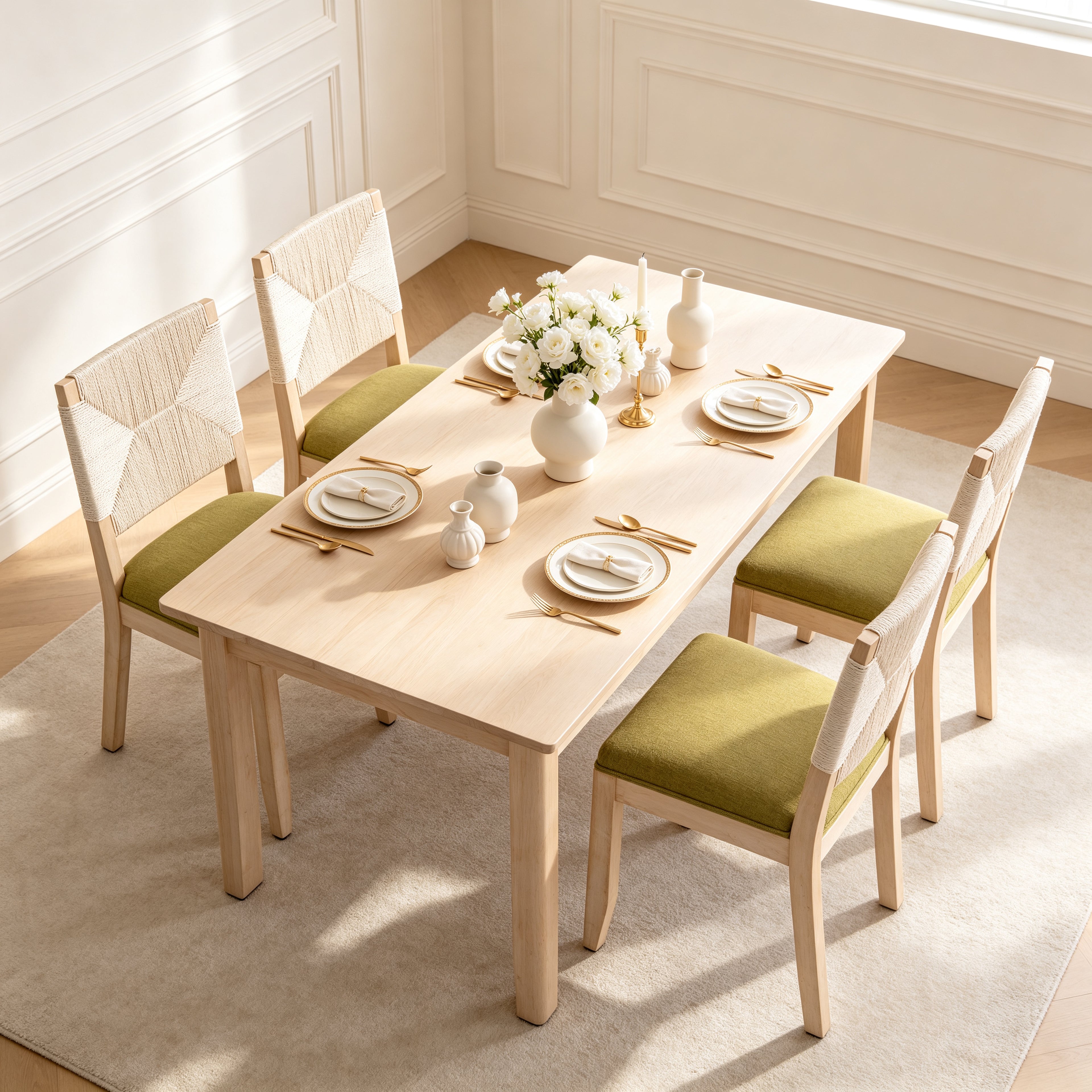 Chaises à manger à la campagne française Ensemble de 2