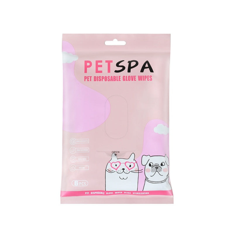 Animaux de compagnie Wipes Gants Chien Nettoyage Spa Lavable Désodorisant Nettoyage à sec