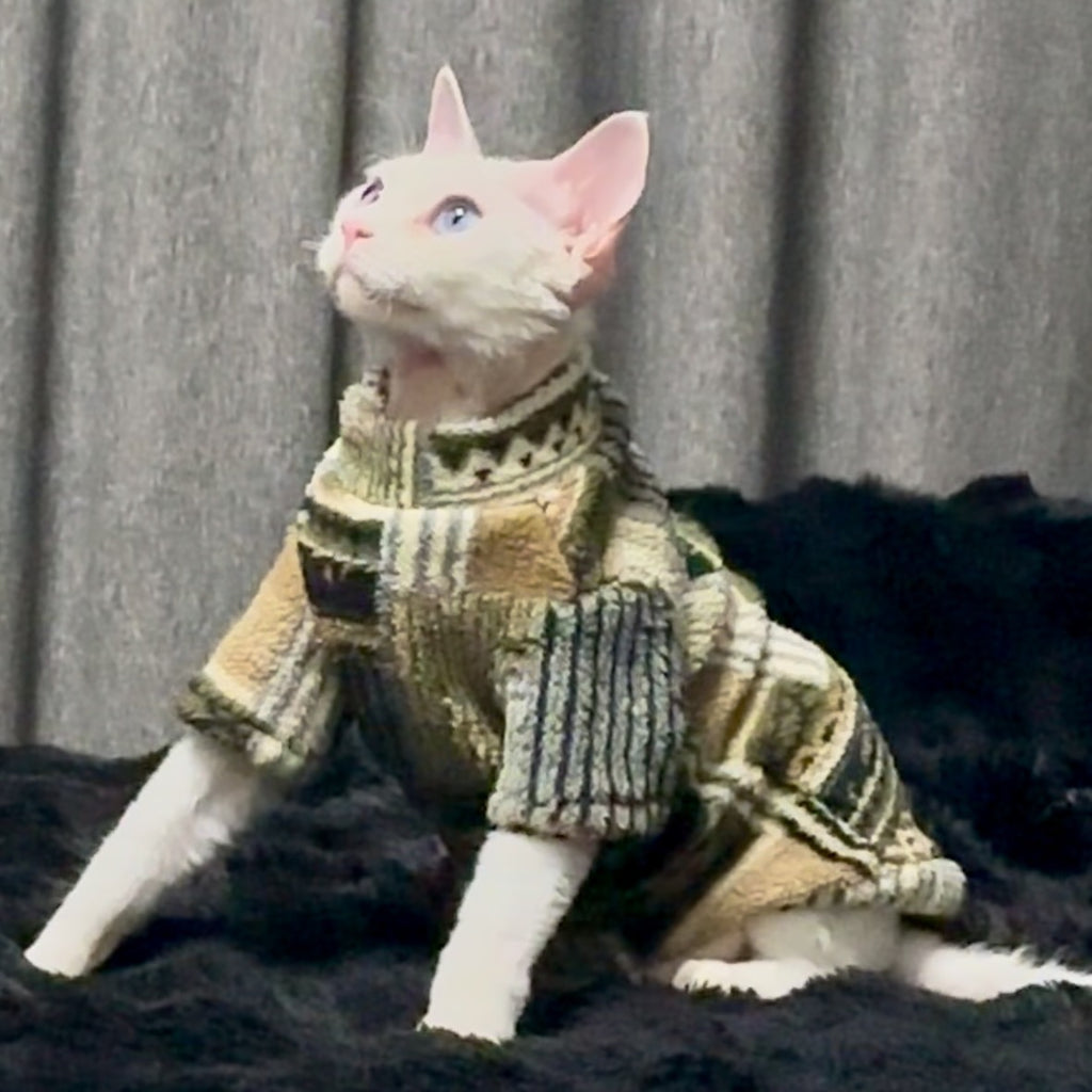 Vêtements de chat épaississants en fourrure doublés de polaire pour la chaleur