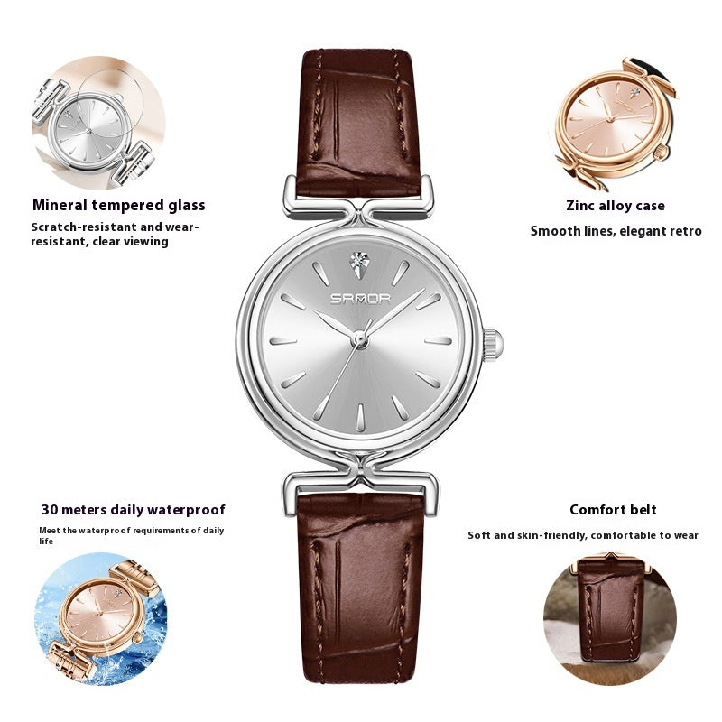 Montre en mailles rétro pour femmes