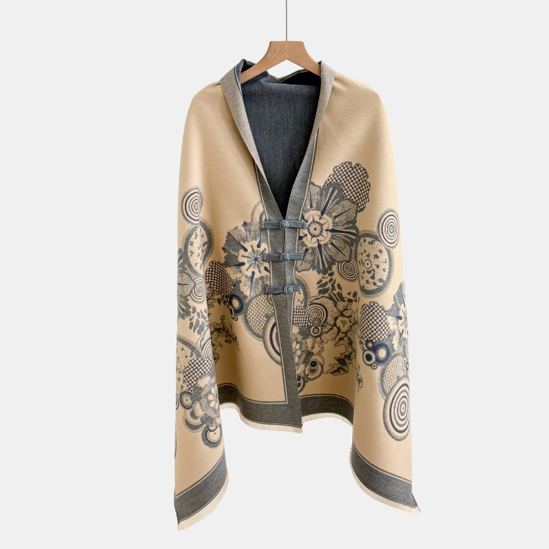 Vêtements de dessus de noeud vintage Jacquard Châl