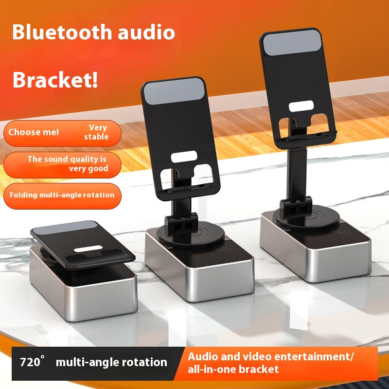 Bracket de téléphone mobile 3-en-un Bluetooth Banque de puissance audio multifonctionnel pliable