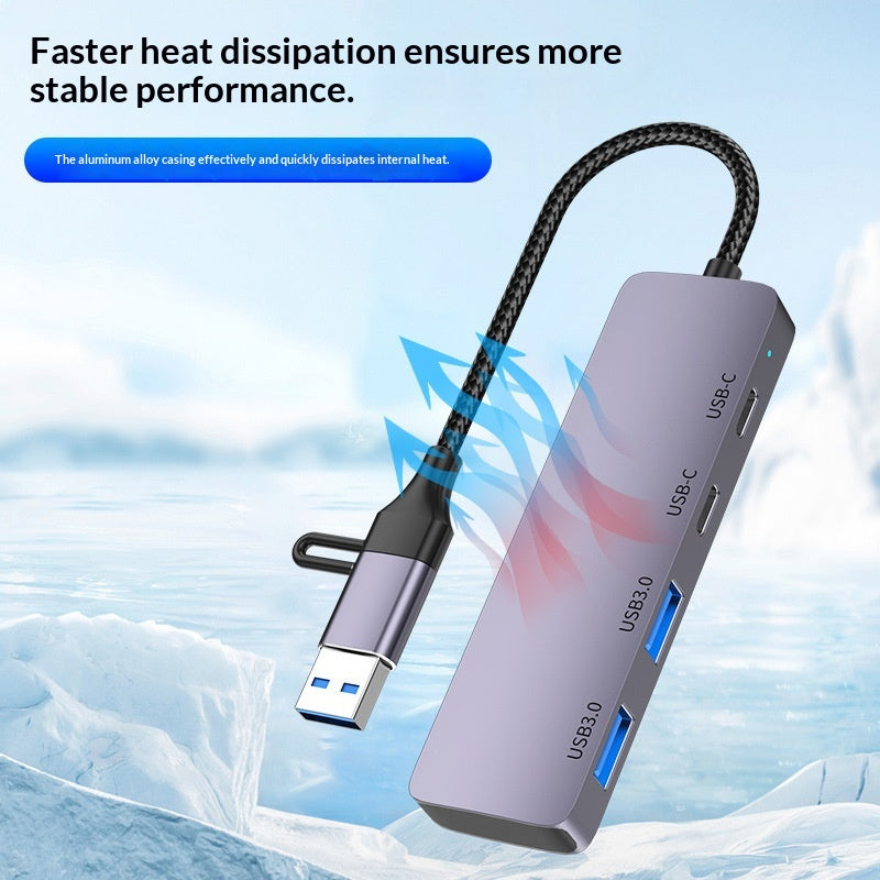 Portable à usage domestique Hub USB 3.0 double fonction