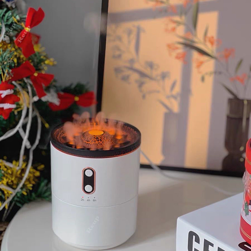 Flamme volcanique Aroma Huile essentielle Diffuseur USB Portable Jellyfish Air Humidifier Night Li