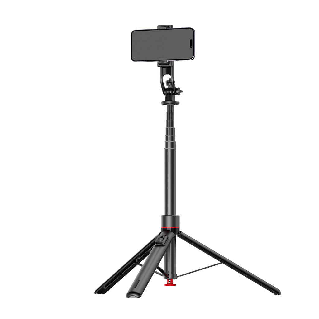 Trépied en bâton de selfie avec lumière de remplissage