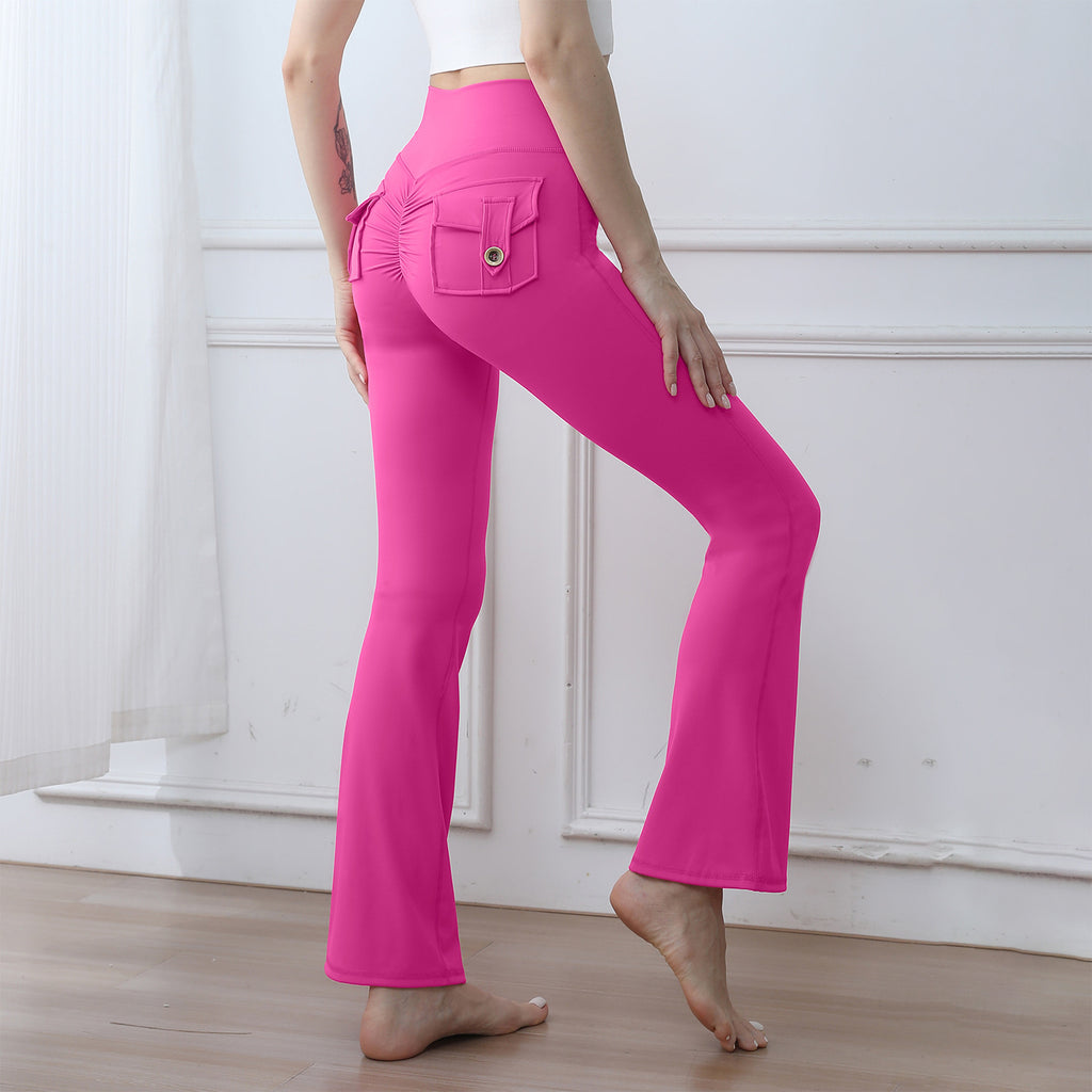 Pantalon de yoga à haute capacité de poche de pêche pour les femmes pour l'automne Et l'hiver