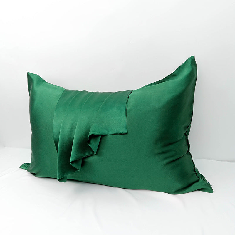 Coussin en soie à double face polyvalent de couleur unie