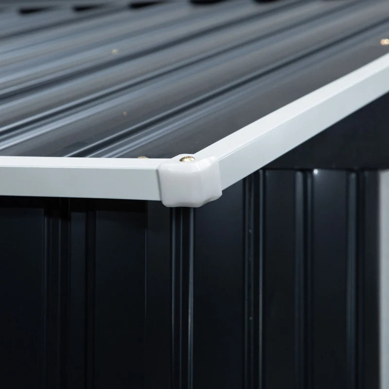 7'x4' Metal Outdoor Shed Organizer & Garden Storage avec 4 évents pour le flux d'air et 2 Easy Slide