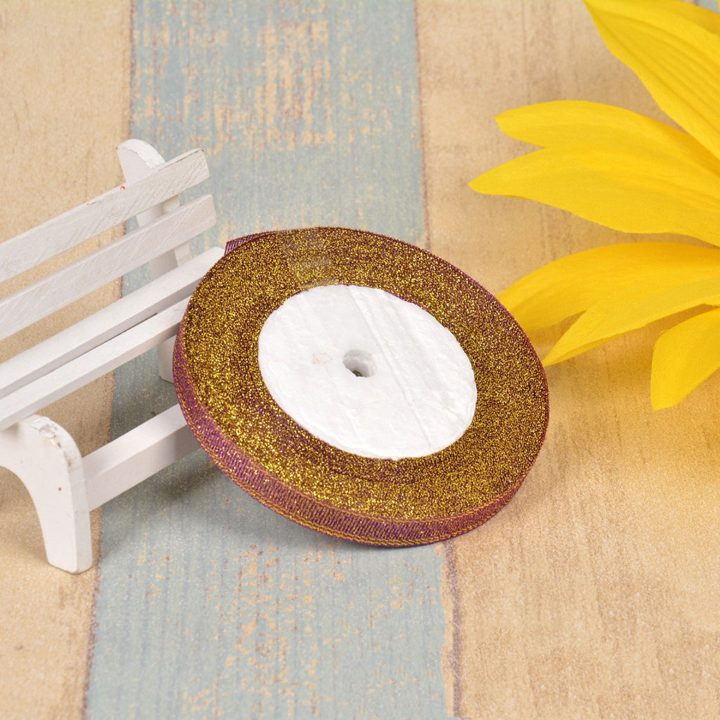 1cm Oignon vert coloré avec 3 points Ribbon Bow Gold Silk Argent Polyester Ribbon