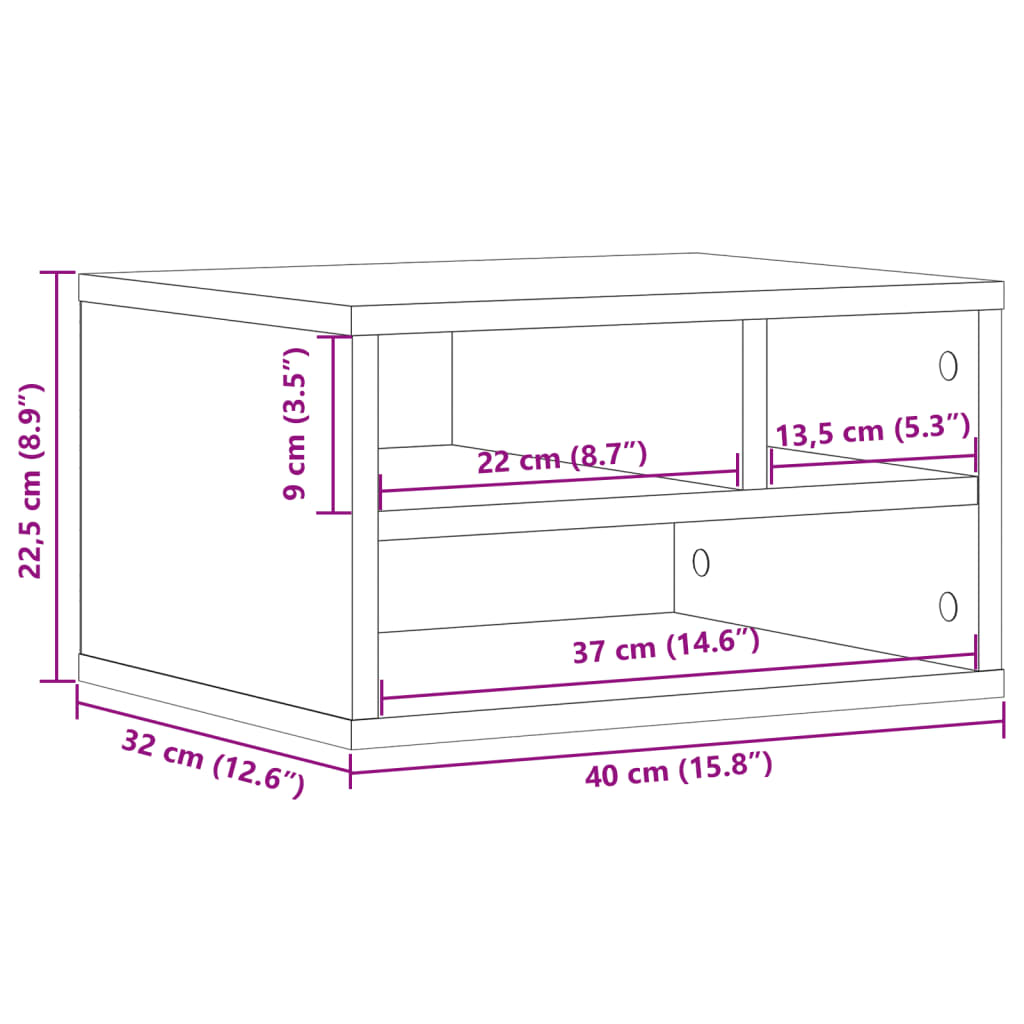 Support d'imprimante 40x32x22.5 cm