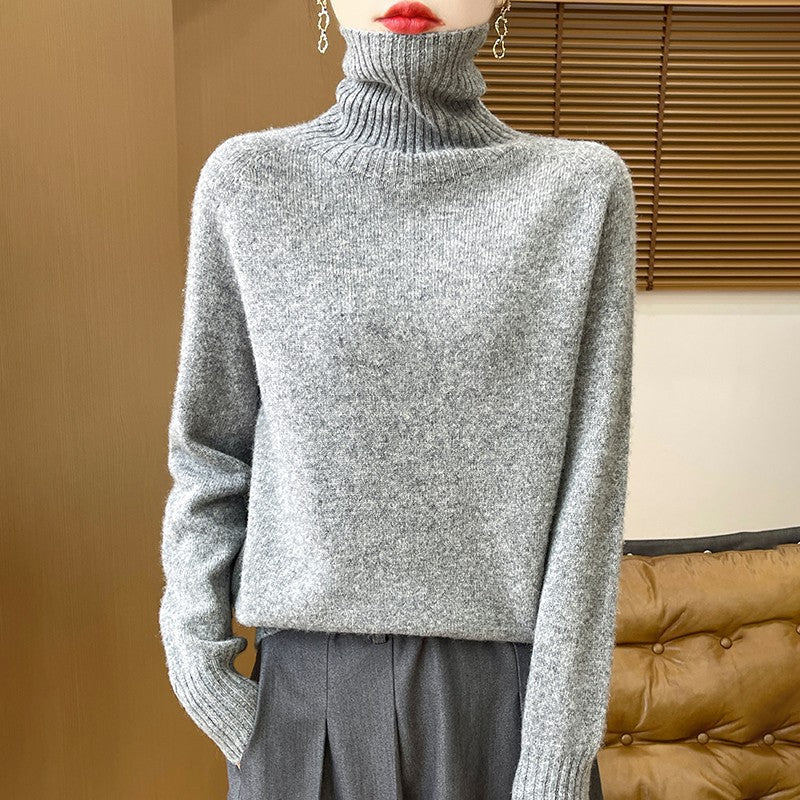 Chandail tricoté Pull à manches longues en couleur solide