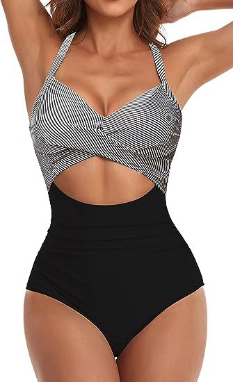 Maillot de bain monocolore pour femmes de style européen et américain avec un panneau sans dos