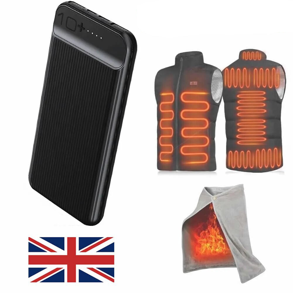 POWER BANK FOR ELECTRIC HEATED VEST JACKET BODY WARMER USB 5V 2A BATTERY PACK UK