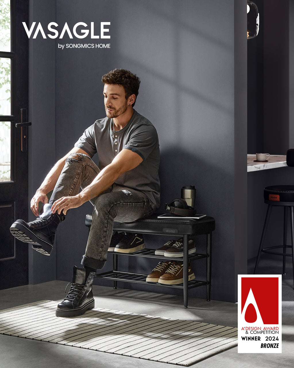 Banc de chaussures VASAGLE