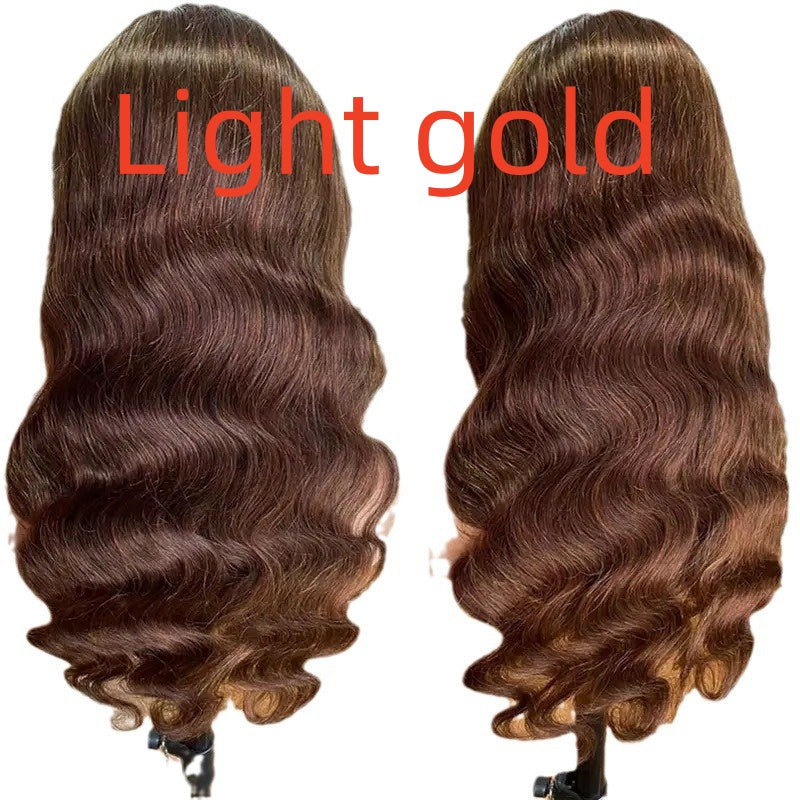 Marron Big Wave Faux Long Curly Wig Head Cover