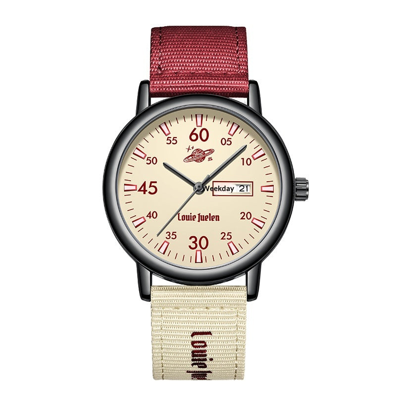 Montre Quartz étudiante personnalisée rétro