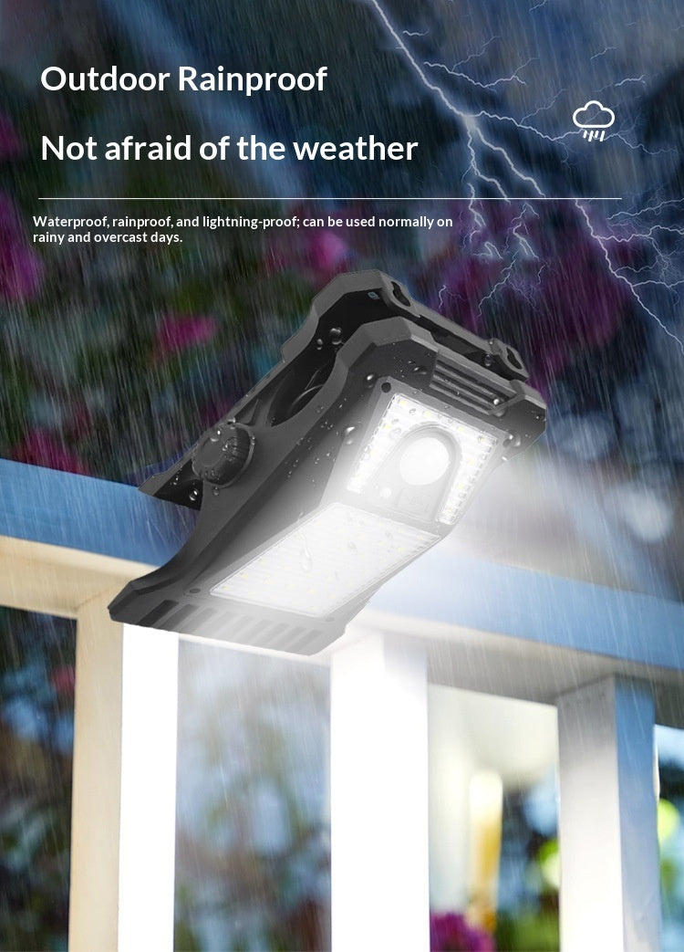 Portable extérieur Patio Human-Body-sensing Solar-Powered LED Wall Light