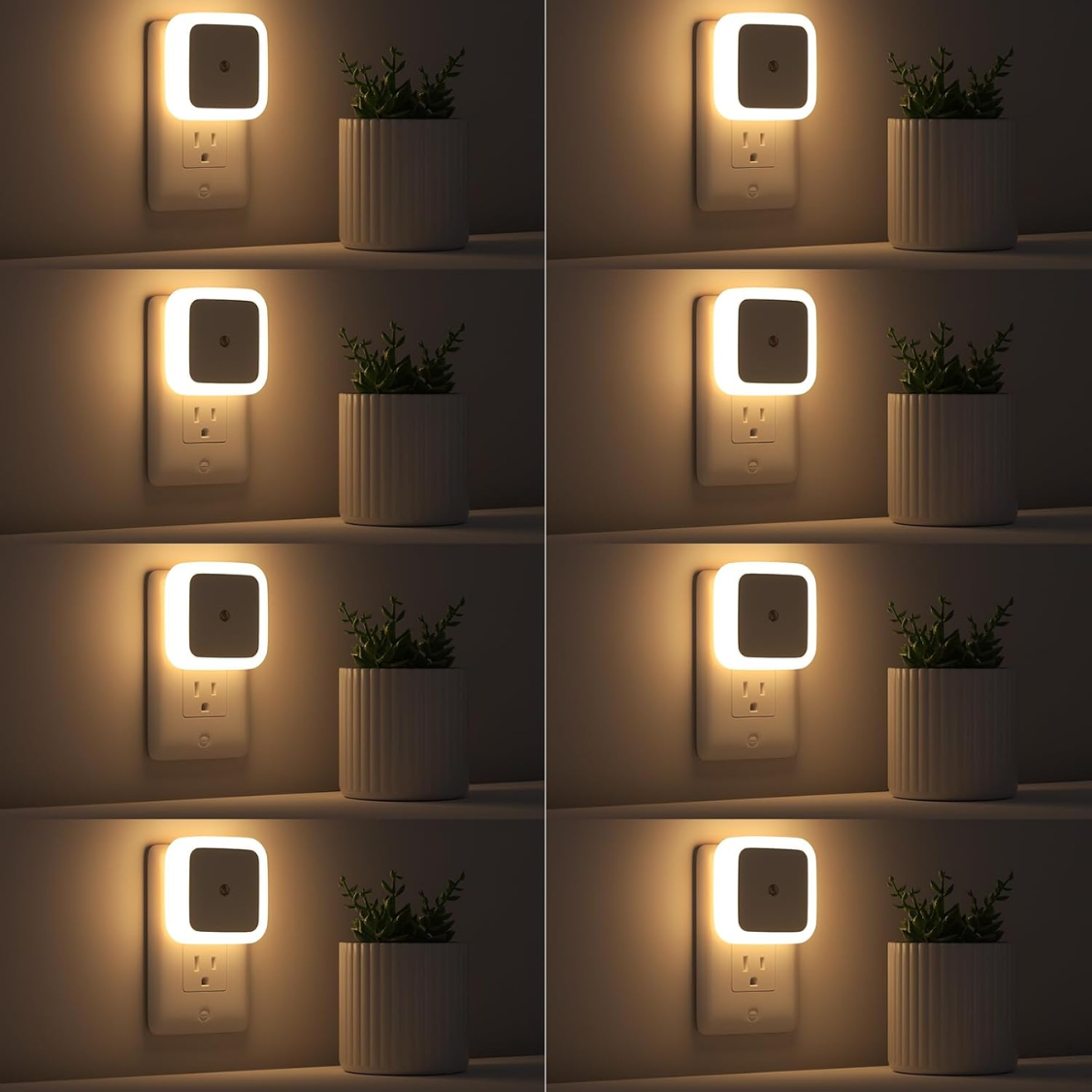 Lumière de nuit, lumières de nuit Plug Into Wall 8-Pack, Lampe de nuit Plug In Night Light, Dusk To D