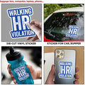 Funny HR Department Door Citation Hard Cap Sticker