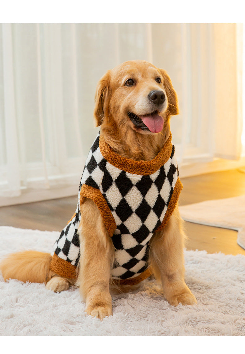 Veste en peluche de chien d'automne et d'hiver Veste rembourrée en coton Vêtements pour animaux de compagnie