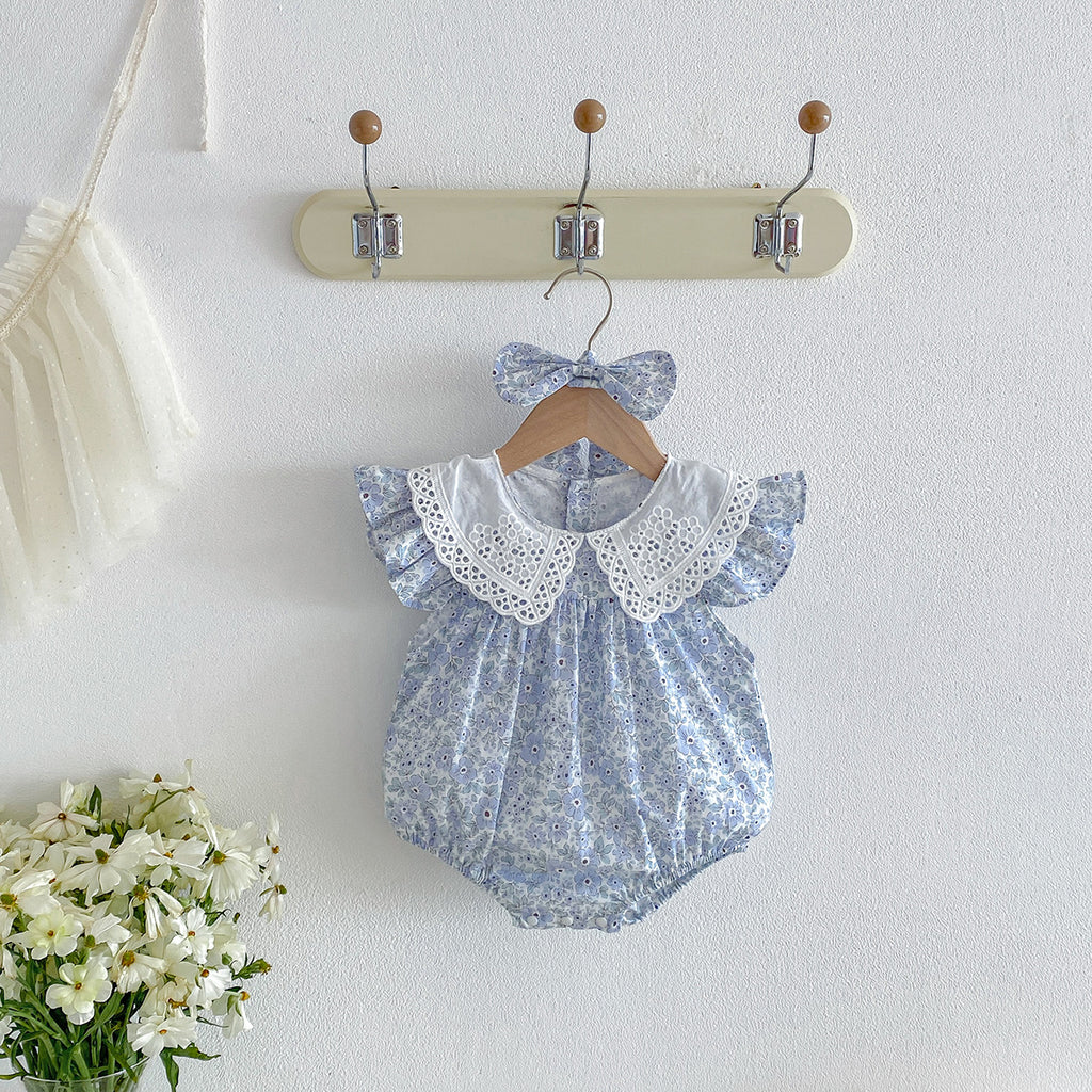 Été Légèreté Bébé Romper Fragments Floraux Été